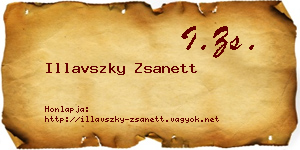 Illavszky Zsanett névjegykártya